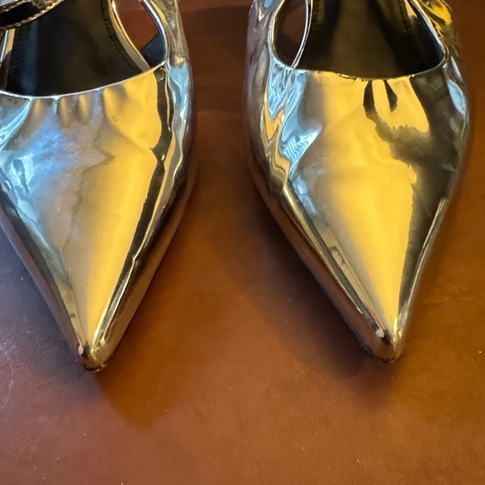 Silver Women's Slingback Heels